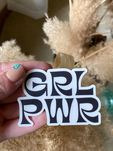 GRL PWR Clear Sticker