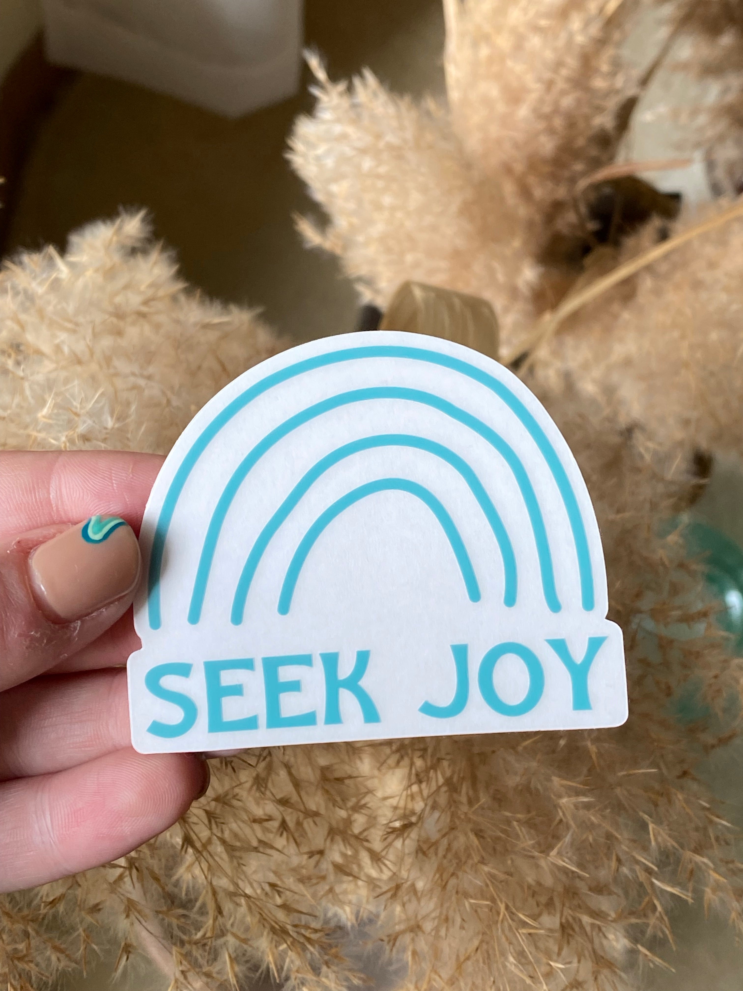 Seek Joy Rainbow Sticker